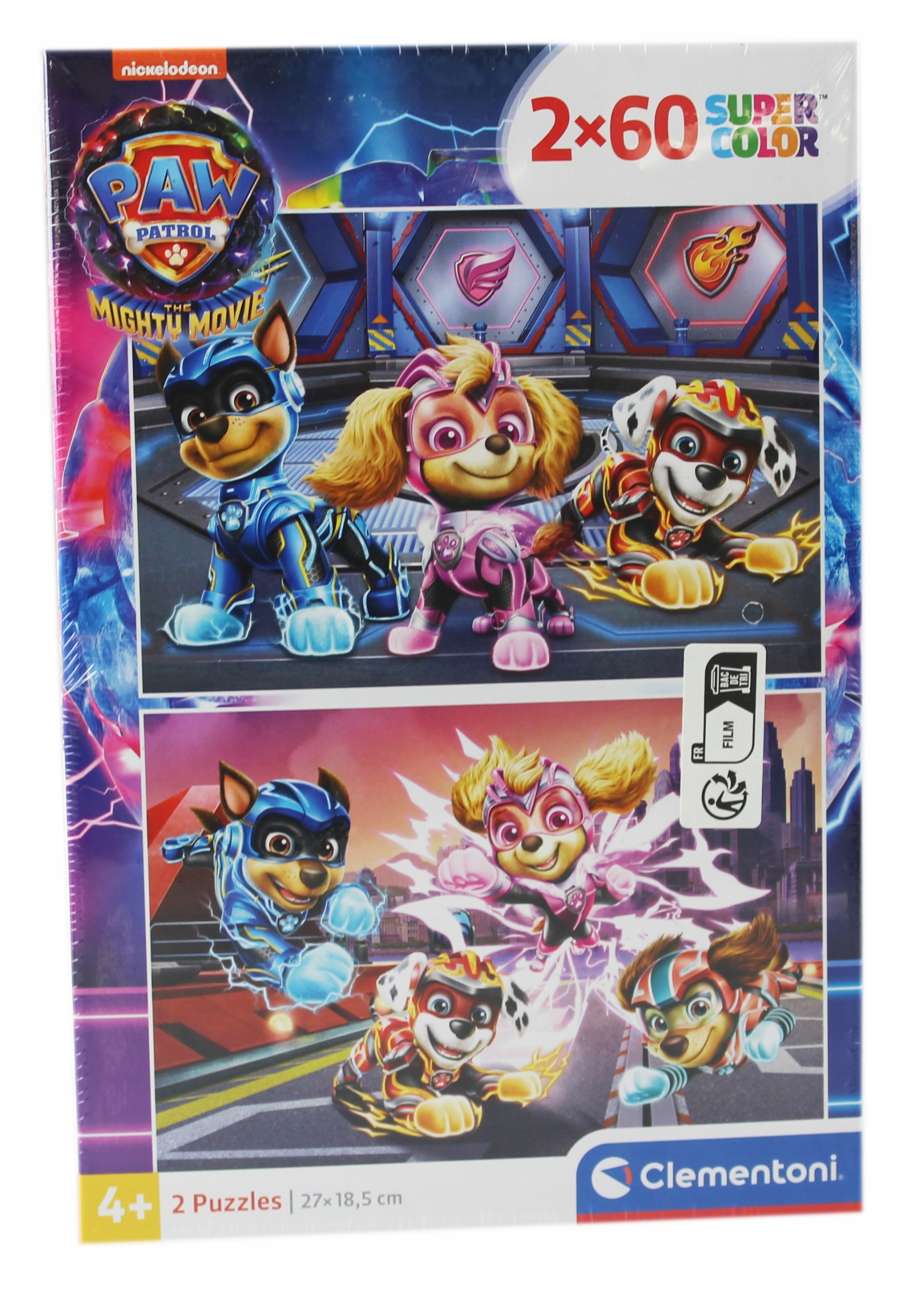 Clementoni Puzzle 2x60el SuperColor Psi Patrol PAW PATROL MIGHTY MOVIE ...